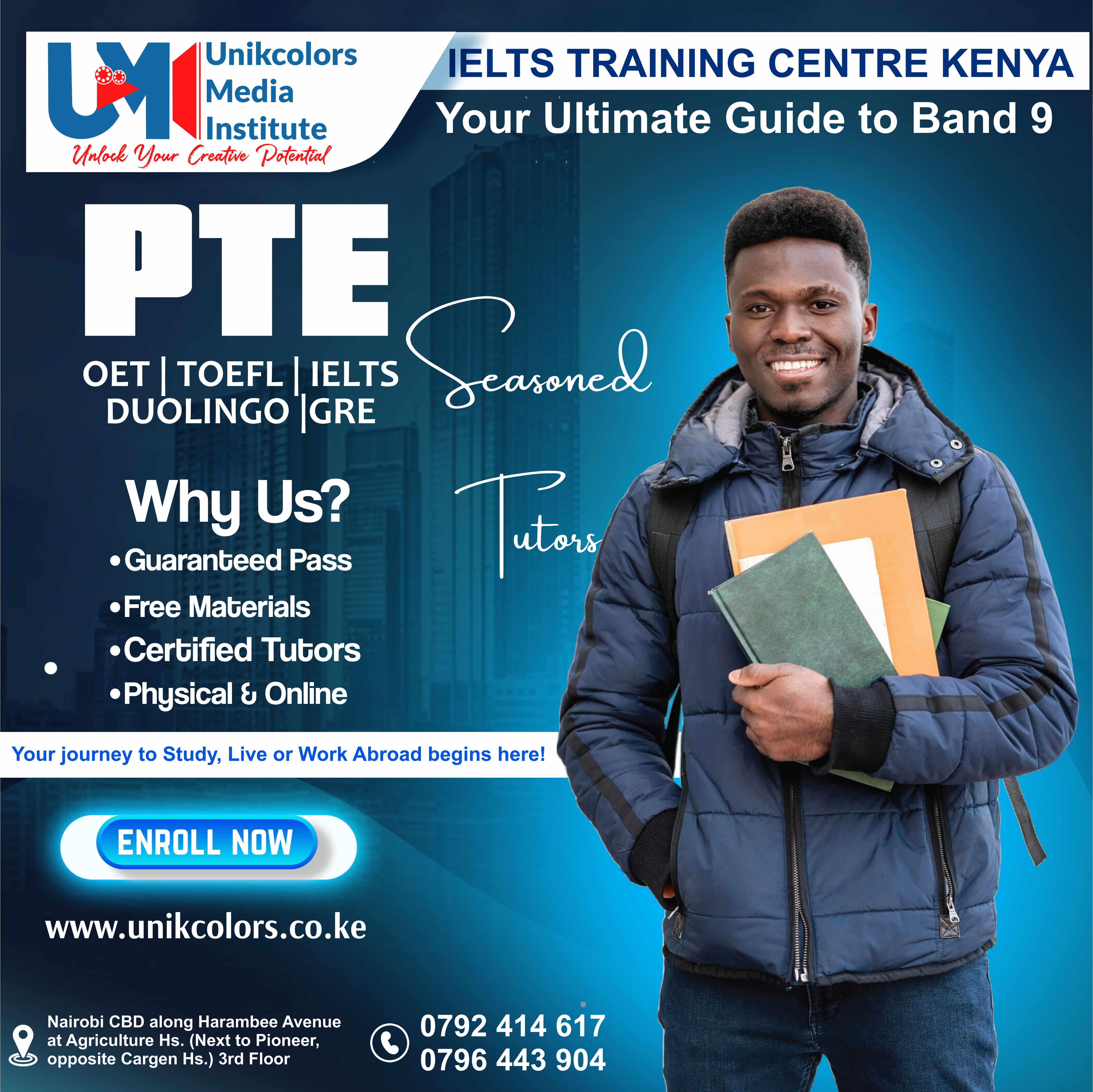 IELTS TRAINING CENTRE KENYA - IELTS PREPARATION | OET | TOEFL | PTE | GRE | DUOLINGO